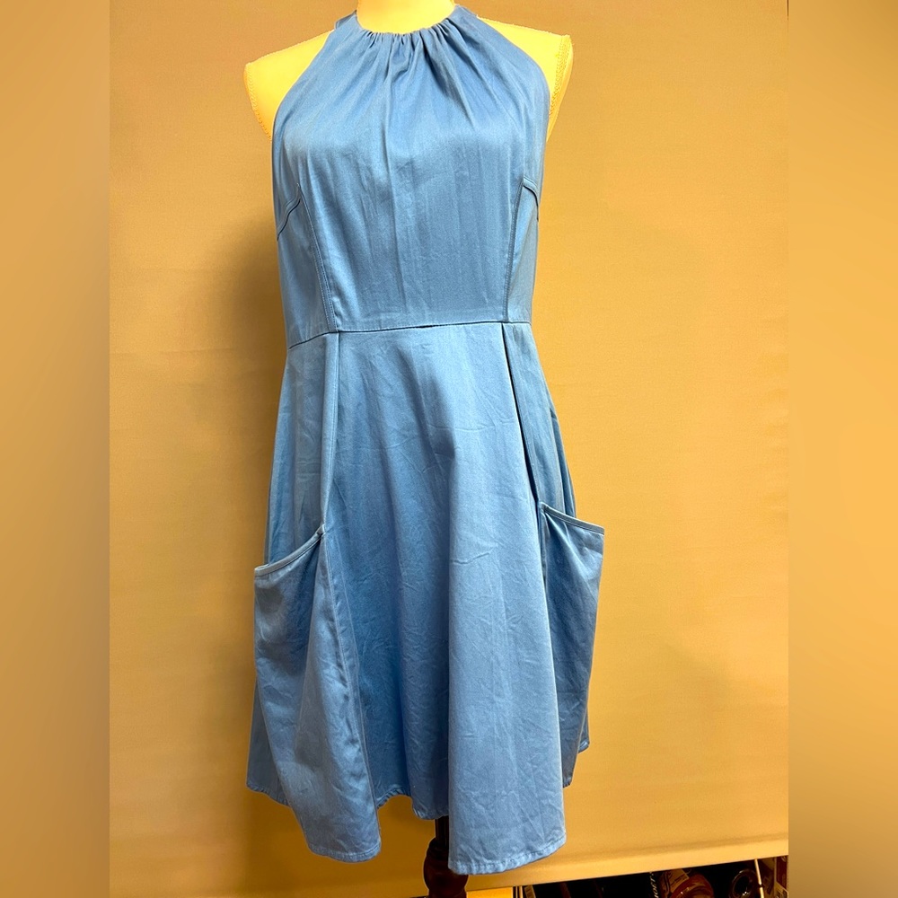 Adorable sundress with pockets! High quality  silky cotton. Gorgeous blue!
